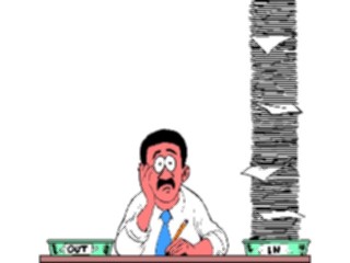 Sticker Custom Preview Image #040380 Business Office Cartoons Work Piled Up04