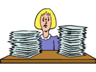 Sticker Custom Preview Image #040382 Business Office Cartoons Work Piled Up06