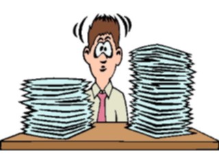 Sticker Custom Preview Image #040383 Business Office Cartoons Work Piled Up07