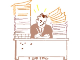 Sticker Custom Preview Image #040384 Business Office Cartoons Work Piled Up08