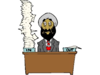 Sticker Custom Preview Image #040386 Business Office Cartoons Work Piled Up10