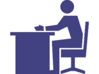 Sticker Custom Preview Image #040387 Business Office Cartoons Workerat Desk