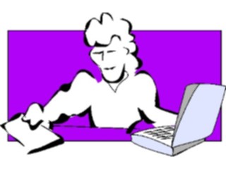 Sticker Custom Preview Image #040389 Business Office Cartoons Workingwith Laptop