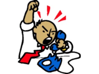 Sticker Custom Preview Image #040402 Business Office Cartoons Yellinginto Phone1