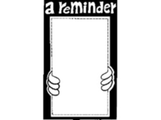 Sticker Custom Preview Image #040484 Business Office Documents Memo A Reminder