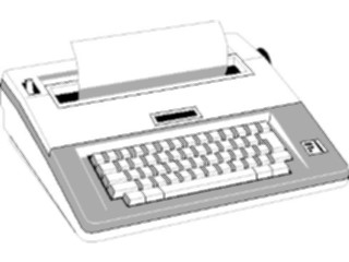 Sticker Custom Preview Image #040755 Business Office Equipment Furniture Typewriter06