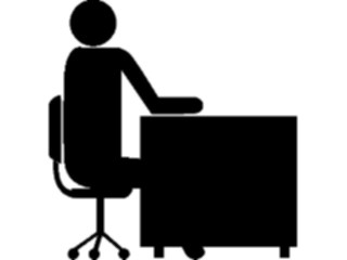 Sticker Custom Preview Image #040776 Business Office People At Desk