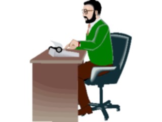 Sticker Custom Preview Image #040832 Business Office People Businessmanat Desk11