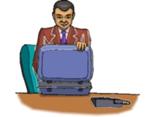 Sticker Custom Preview Image #040844 Business Office People Businessman Briefcase5