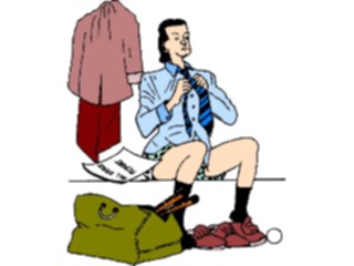 Sticker Custom Preview Image #040849 Business Office People Businessman Getting Dressed