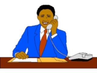 Sticker Custom Preview Image #040859 Business Office People Businessmanon Telephone1