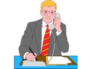 Sticker Custom Preview Image #040860 Business Office People Businessmanon Telephone2