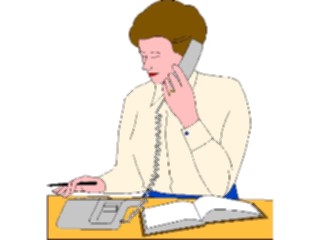 Sticker Custom Preview Image #040861 Business Office People Businessmanon Telephone3