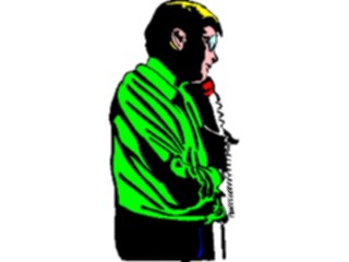 Sticker Custom Preview Image #040862 Business Office People Businessmanon Telephone4