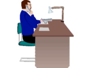 Sticker Custom Preview Image #040866 Business Office People Businessmanon Telephone8