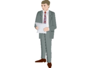 Sticker Custom Preview Image #040870 Business Office People Businessman Reading2