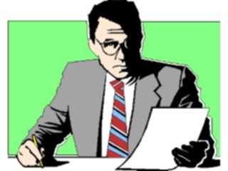 Sticker Custom Preview Image #040875 Business Office People Businessman Reading7