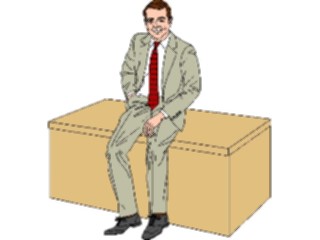 Sticker Custom Preview Image #040877 Business Office People Businessman Sitting1