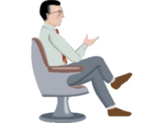 Sticker Custom Preview Image #040878 Business Office People Businessman Sitting2