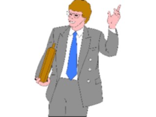 Sticker Custom Preview Image #040886 Business Office People Businessman Waving