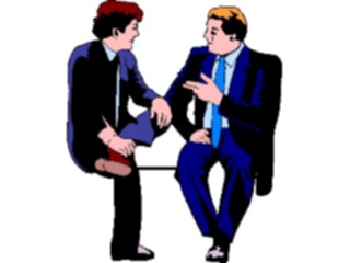 Sticker Custom Preview Image #040900 Business Office People Businessmen Talking1