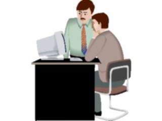 Sticker Custom Preview Image #040903 Business Office People Businessmen Working2