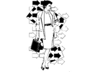 Sticker Custom Preview Image #040912 Business Office People Businesswoman01