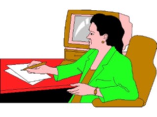 Sticker Custom Preview Image #040916 Business Office People Businesswoman05