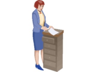 Sticker Custom Preview Image #040942 Business Office People Businesswoman31