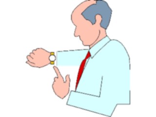 Sticker Custom Preview Image #040971 Business Office People Checking Time