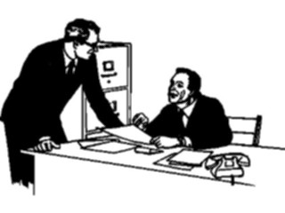 Sticker Custom Preview Image #040987 Business Office People Discussionwith Boss