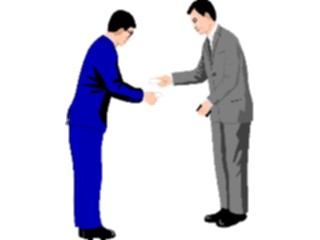 Sticker Custom Preview Image #040988 Business Office People Exchanging Business Cards