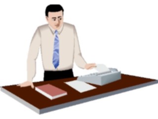 Sticker Custom Preview Image #040990 Business Office People Faxing2