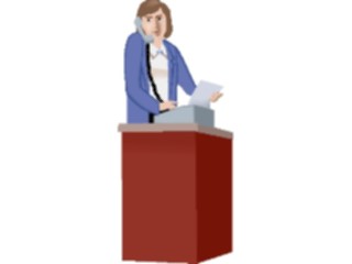 Sticker Custom Preview Image #040991 Business Office People Faxing3
