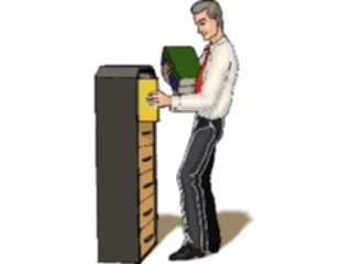 Sticker Custom Preview Image #040995 Business Office People Filing4