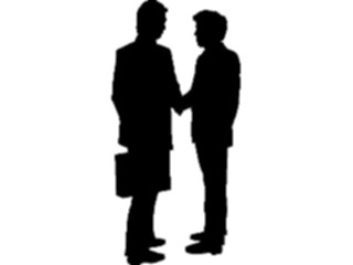 Sticker Custom Preview Image #041010 Business Office People Handshake Silhouette