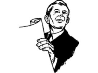 Sticker Custom Preview Image #041011 Business Office People Holding Document