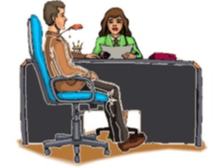 Sticker Custom Preview Image #041014 Business Office People Job Interview