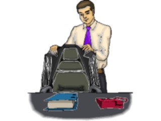 Sticker Custom Preview Image #041033 Business Office People Manat Desk4