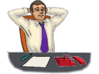 Sticker Custom Preview Image #041034 Business Office People Manat Desk5