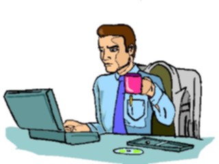 Sticker Custom Preview Image #041035 Business Office People Manat Desk6