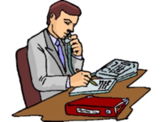 Sticker Custom Preview Image #041036 Business Office People Manat Desk7