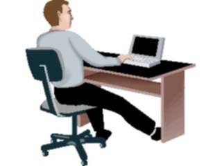 Sticker Custom Preview Image #041038 Business Office People Manat Laptop1