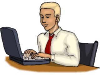 Sticker Custom Preview Image #041040 Business Office People Manat Laptop3