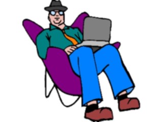 Sticker Custom Preview Image #041041 Business Office People Manat Laptop4