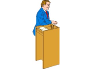 Sticker Custom Preview Image #041047 Business Office People Manat Podium6