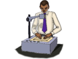 Sticker Custom Preview Image #041057 Business Office People Man Overhead Projector
