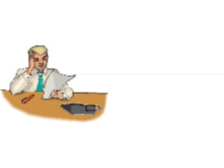 Sticker Custom Preview Image #041060 Business Office People Man Reading2