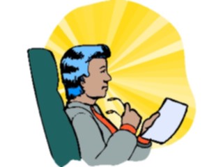 Sticker Custom Preview Image #041061 Business Office People Man Reading3