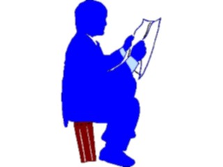Sticker Custom Preview Image #041063 Business Office People Man Sitting1